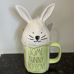 Rae Dunn - SOME BUNNY TO LOVE - mug with topper